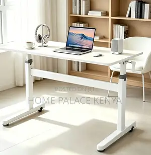 Computer Table: Manual Hand Crank Height Adjustable Desk