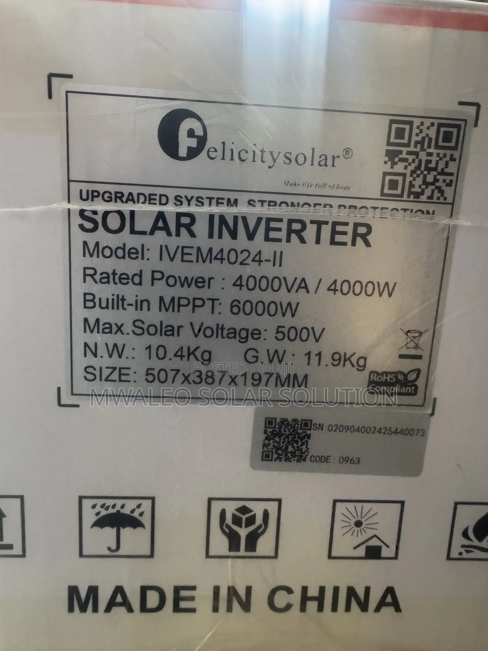 4kva 24v Inverter and 5kwh Lithium Battery 25.6v