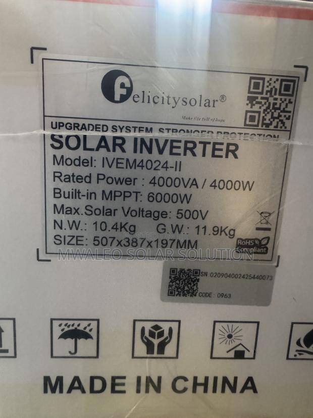 4kva 24v Inverter and 5kwh Lithium Battery 25.6v