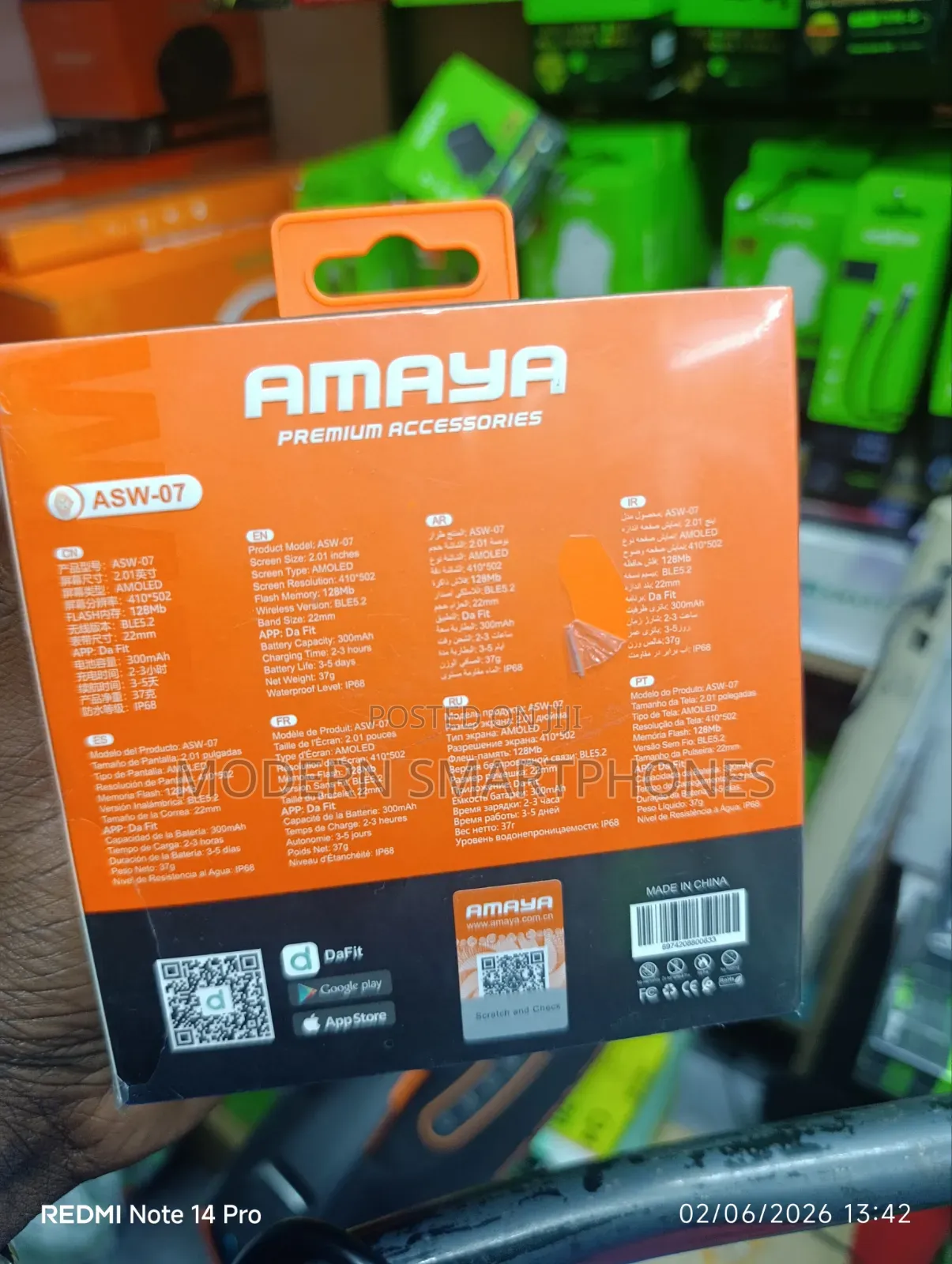 Smart Watch Amaya Asw-07 Smart Sports Watch (Call Version)