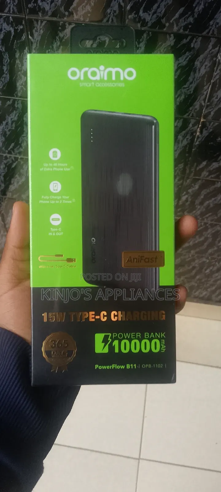Oraimo Powerflow B11 15w 10000mah* Power Bank