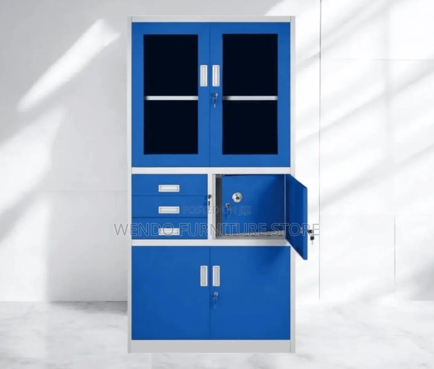 Office Cabinet Blue Filing Cabinet With Key Lock Safe Inside