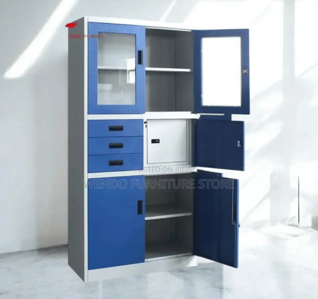 Office Cabinet Blue Filing Cabinet With Key Lock Safe Inside