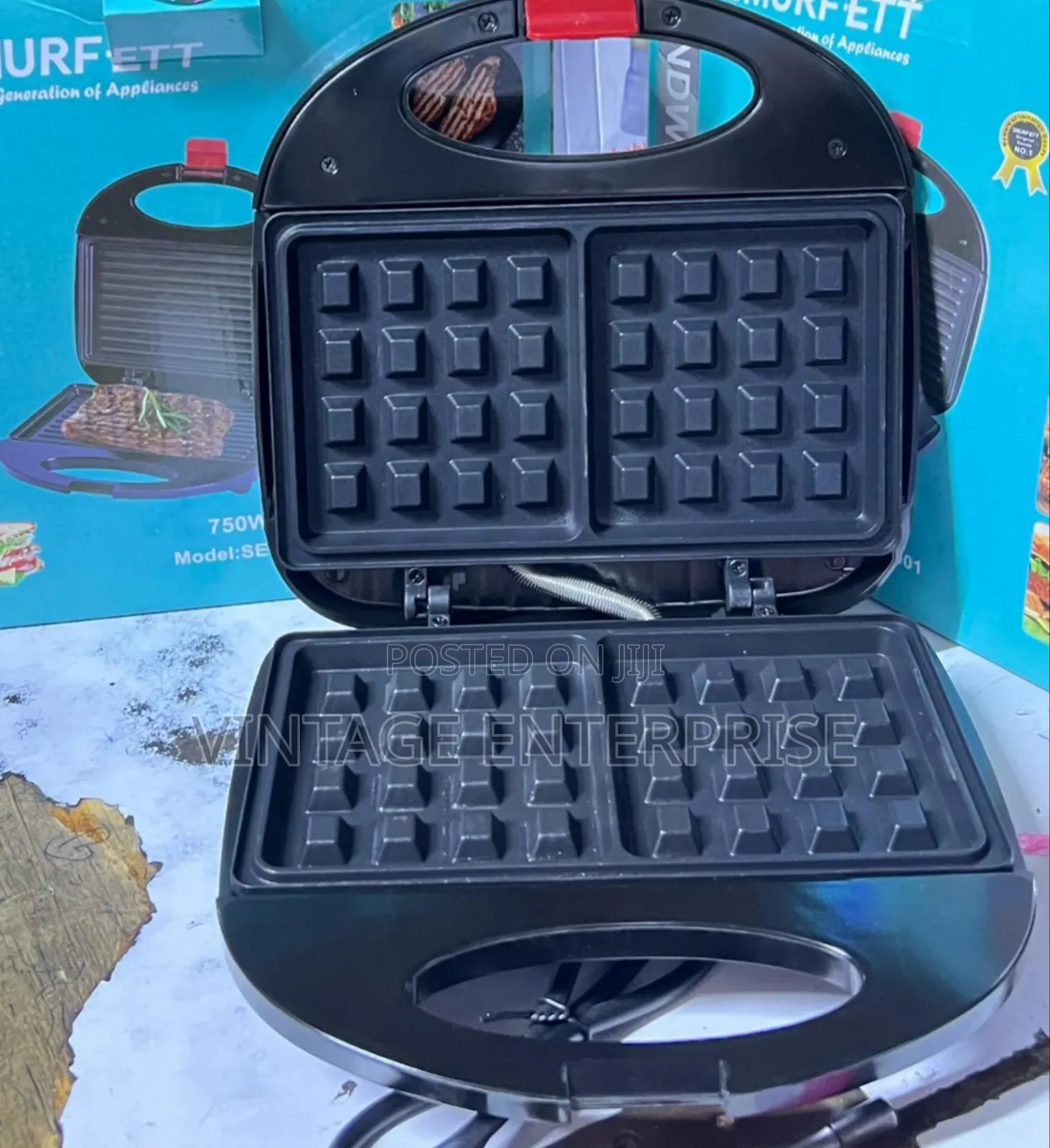 Smurfett Waffle Maker 2 Slot