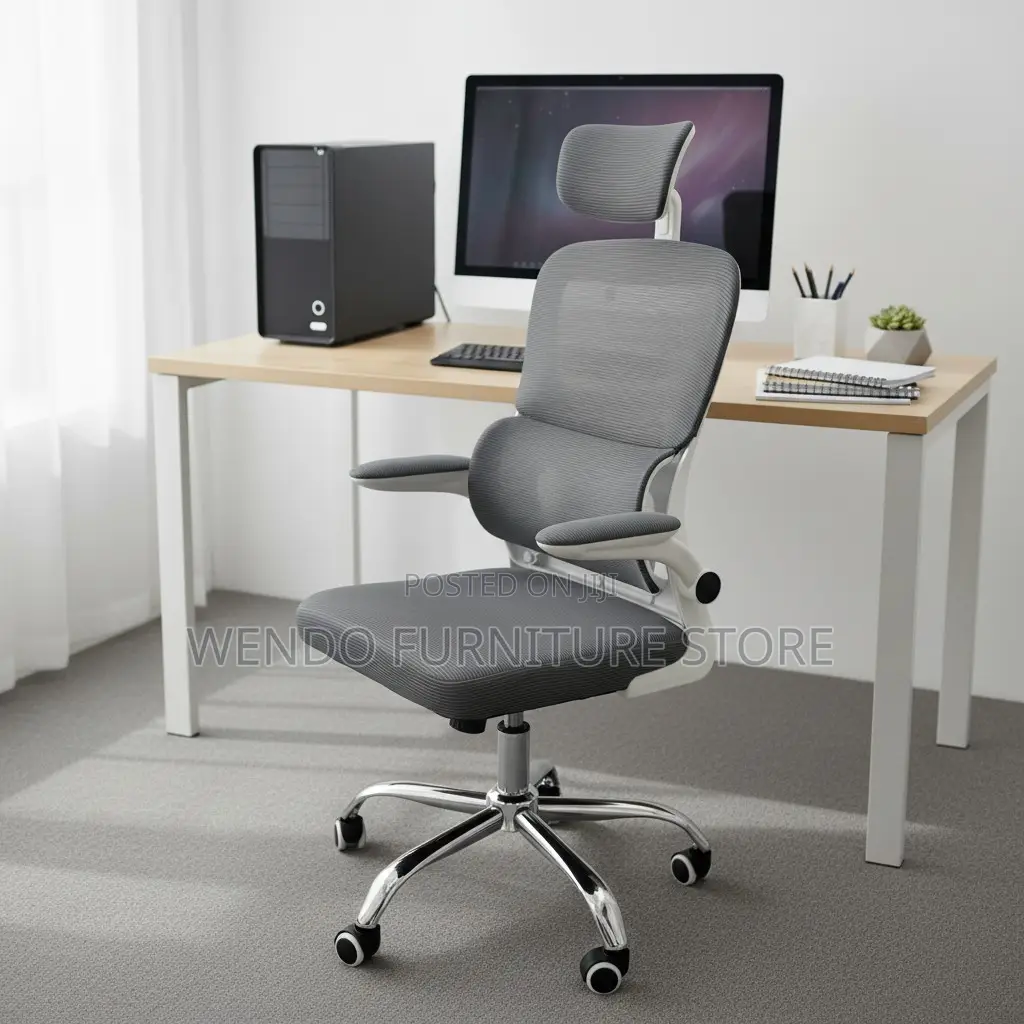Office Chairs; Orthopedic High Backrest Office Chair With Flip Up Arms