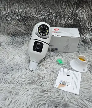 Wireless Bulb Camera Dual Lens PTZ CCTV Motion Detection Auto Tracking