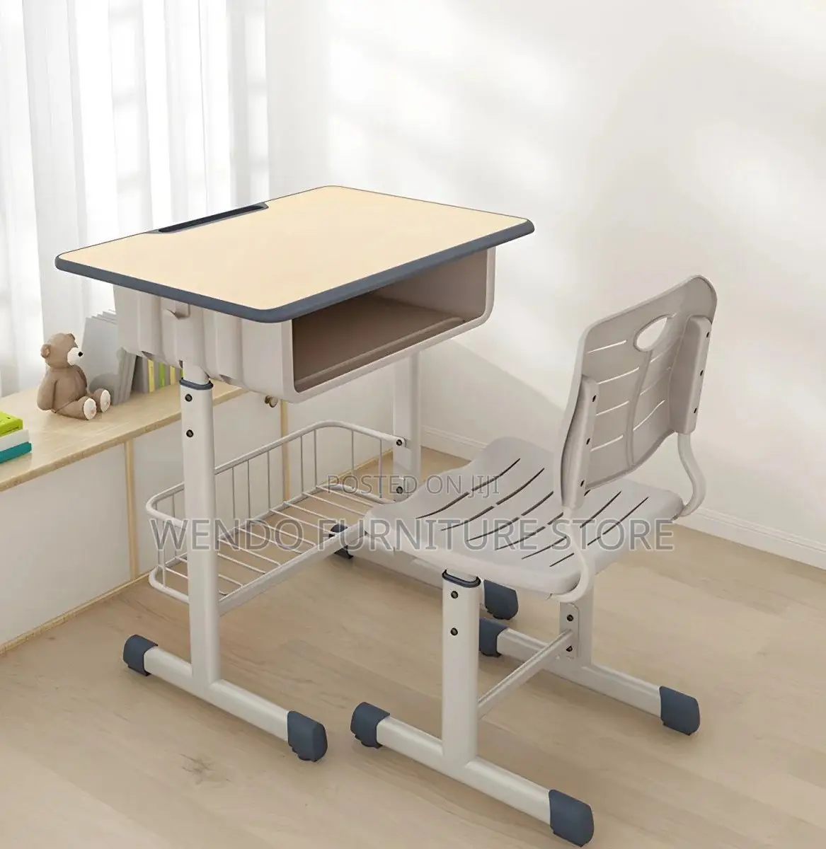 Home Tables; Kids Adjustable School Desk Chairs Set