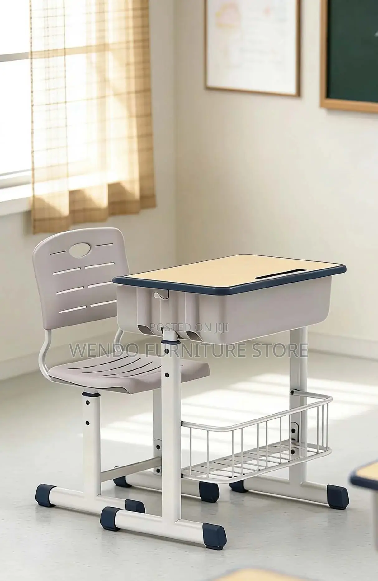 Home Tables; Kids Adjustable School Desk Chairs Set