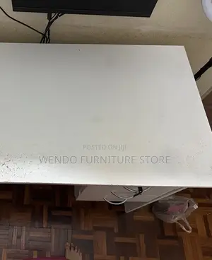 Office Desk; 0.9 Meters Office Clerical White Polished Table