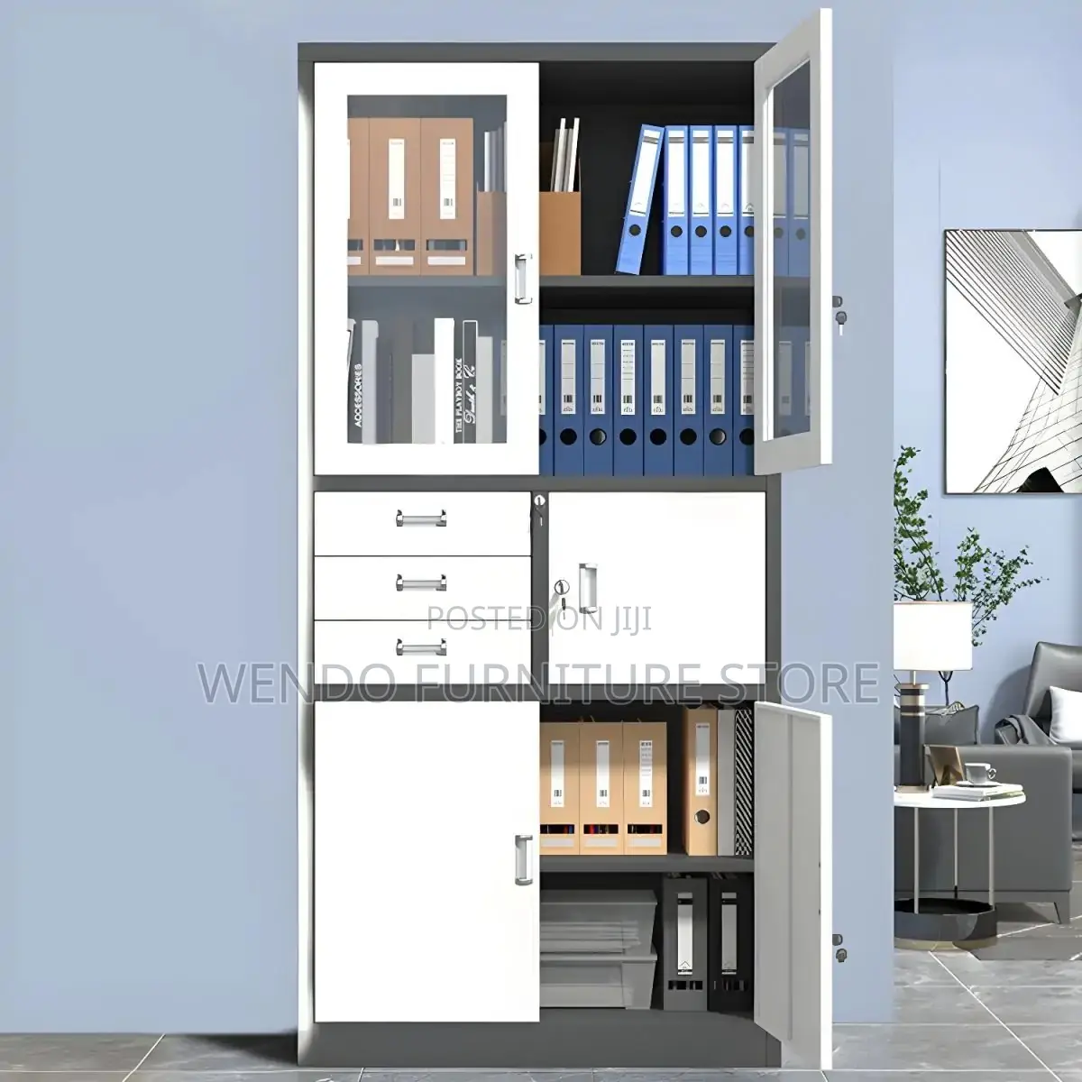 Office Cabinet; Steel Drawered Office Documents Cabinet