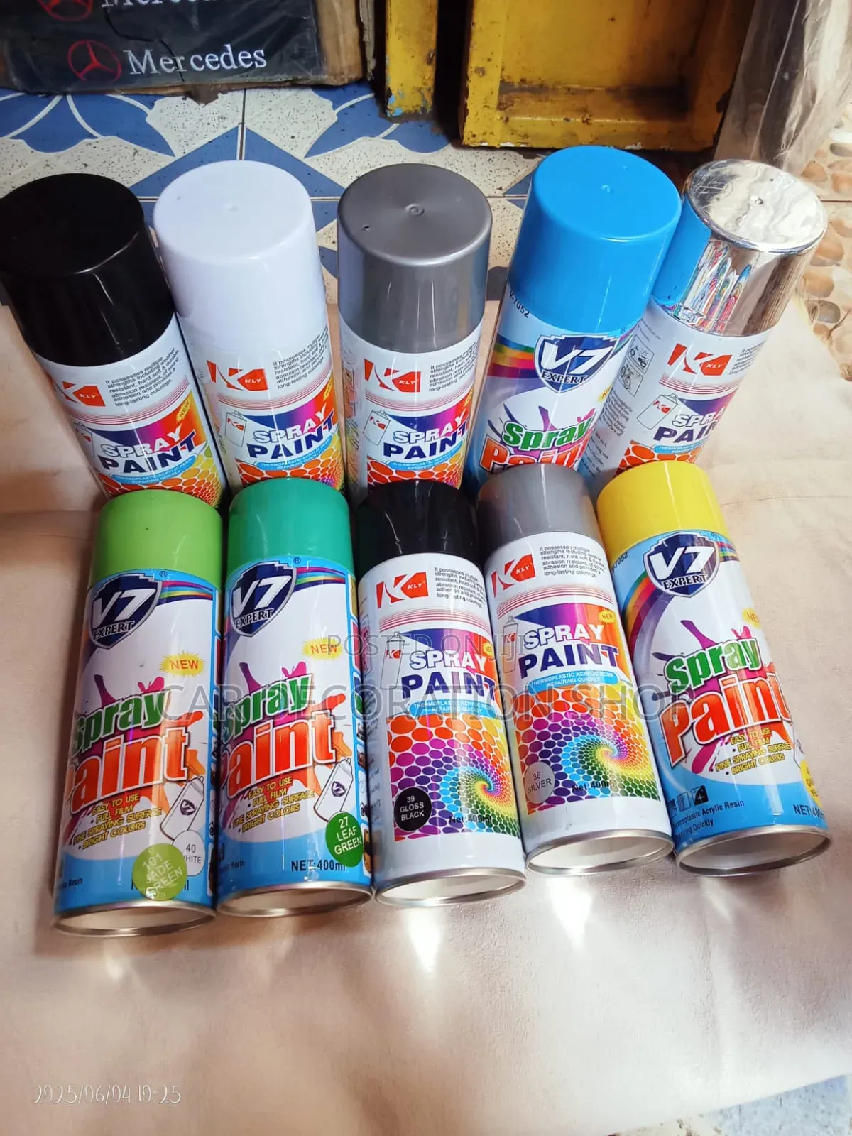 3pc Spray Paint in Multi Color Set for Quick Drying Automotive Use
