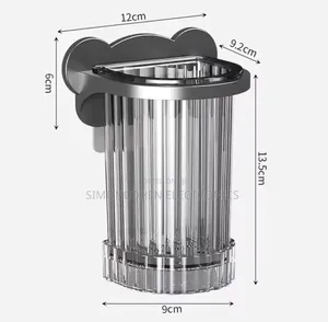 Wall Mount Toothbrush Holder Bathroom Organizer
