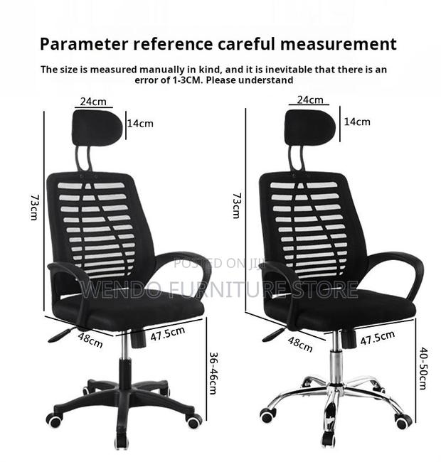 Office Chairs; Headrest Ergonomic Black Design Office Chairs - thumbnail 4