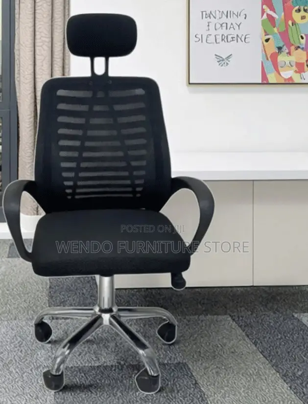 Office Chairs; Headrest Ergonomic Black Design Office Chairs