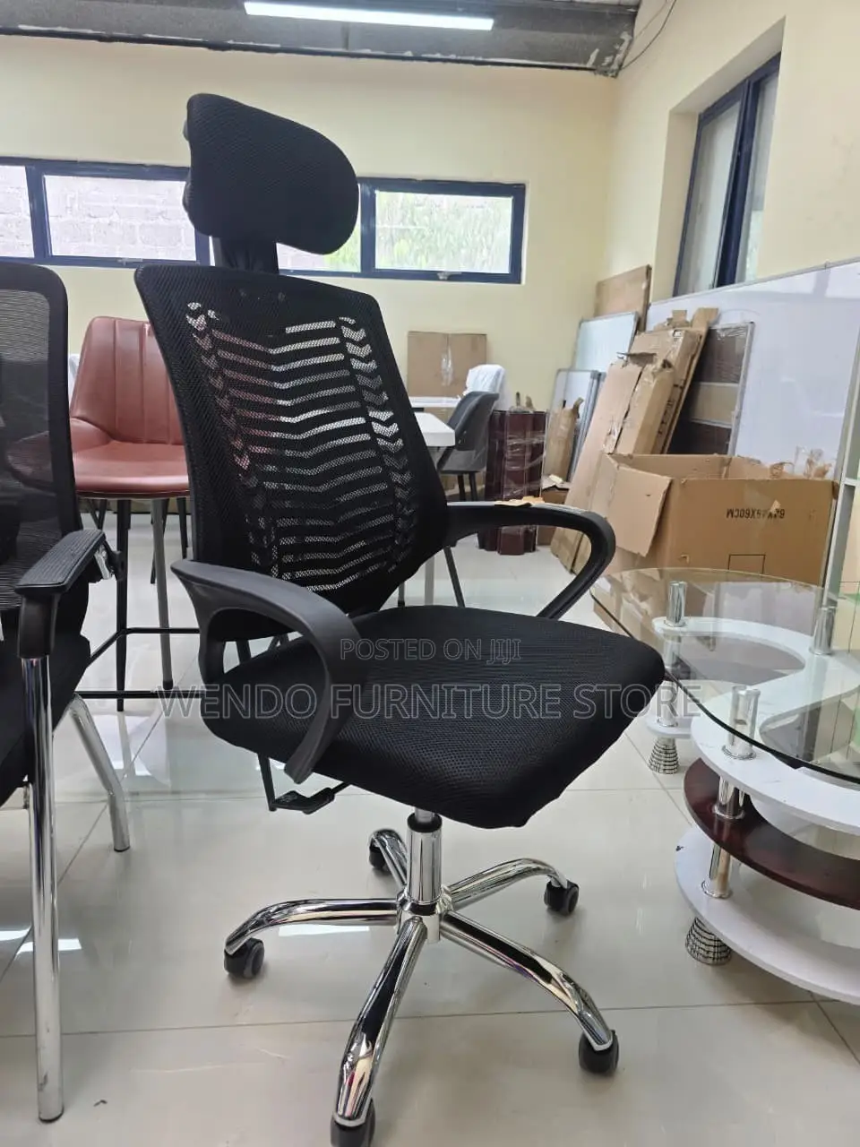 Office Chairs; Headrest Ergonomic Black Design Office Chairs