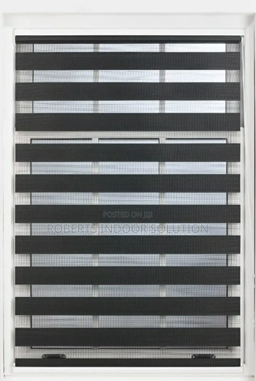 Black and White Sheer Roller Blinds