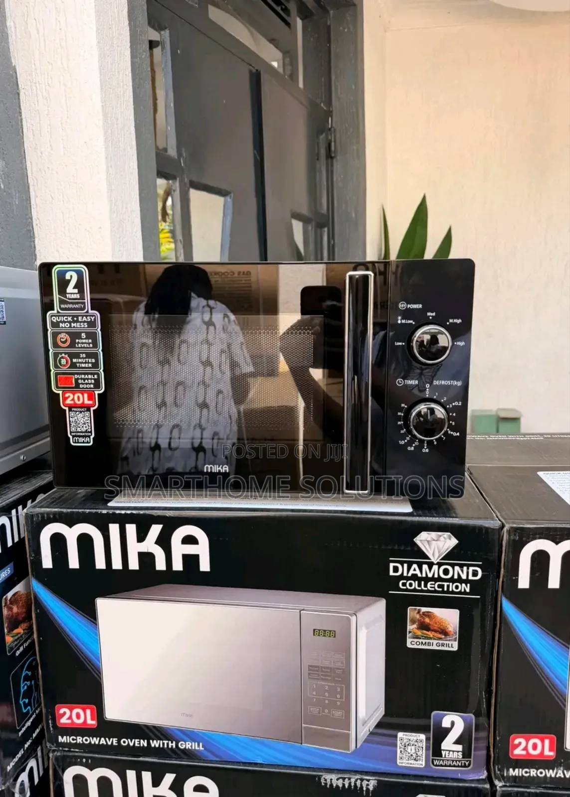 Mika Microwave Oven, 20l, Black Mmwmskh2012b