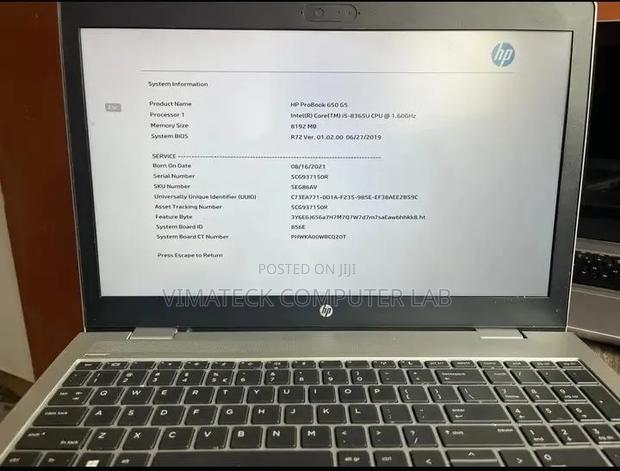 Laptop HP ProBook 650 G5 8GB Intel Core i5 SSD 256GB