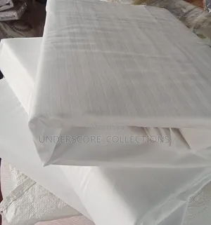 Cotton Stripped *White* Bedsheets *2* Bedsheets *2* Pillowcases
