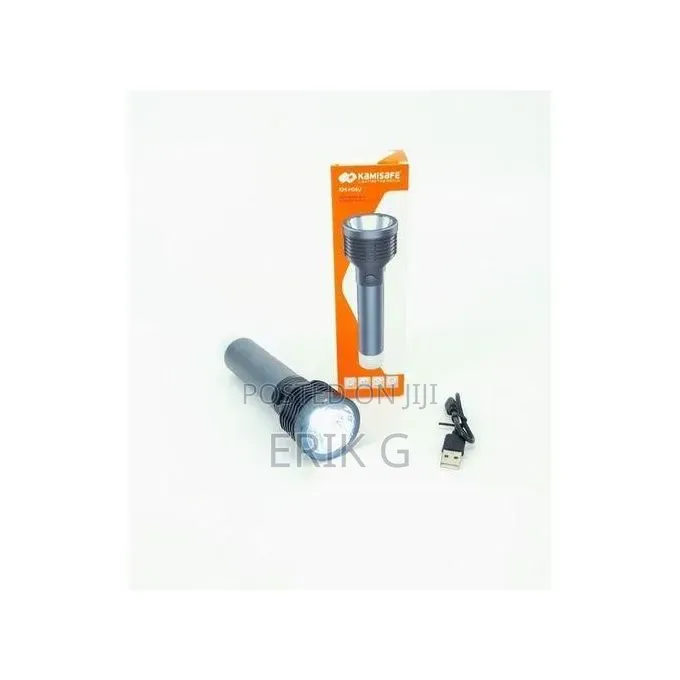 Kamisafe Km-H06u Rechargeable Metallic Torch – Super Bright