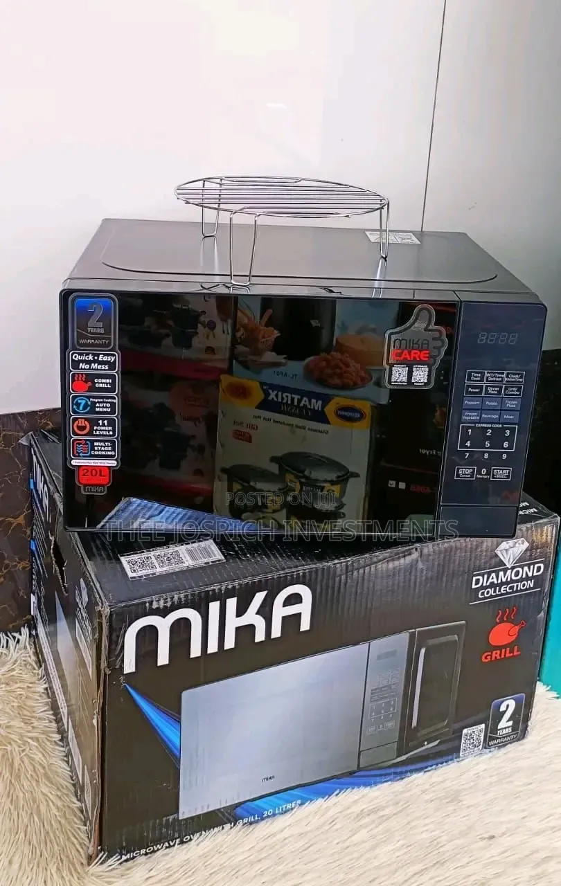 Mika Microwave Oven Grill 20ltr With 1000w Grill Silver
