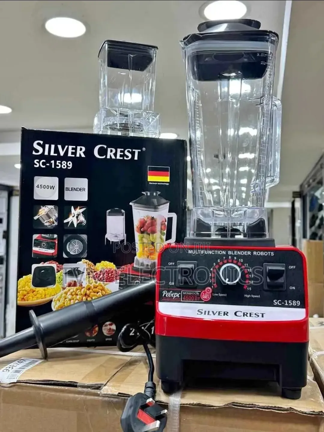 Silver Crest 2 in 1 Commercial Blender With Grinding Machine, 4500w