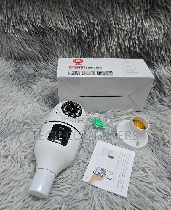 Ai Human Tracking Dual Lens Bulb PTZ Camera Wifi CCTV Security Camera