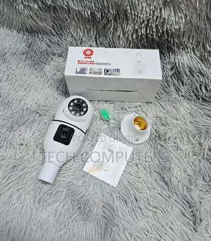 Dual Lens Bulb Security Camera Wifi PTZ Auto Tracking Full CCTV Camera