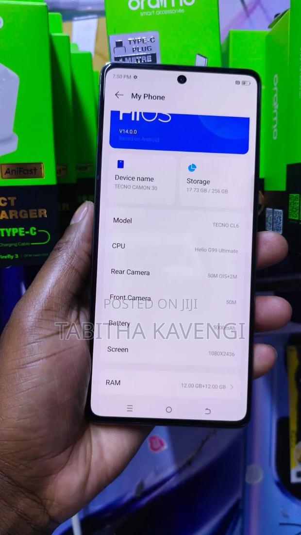 Tecno Camon 30 256 GB Blue - thumbnail 4
