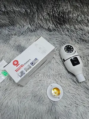 Dual Lens Bulb Camera Wireles CCTV Camera Motion Tracking Night Vision