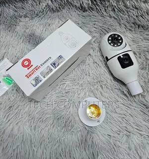 V380 Bulb Camera Dual Lens PTZ Wifi CCTV Security Camera 360°