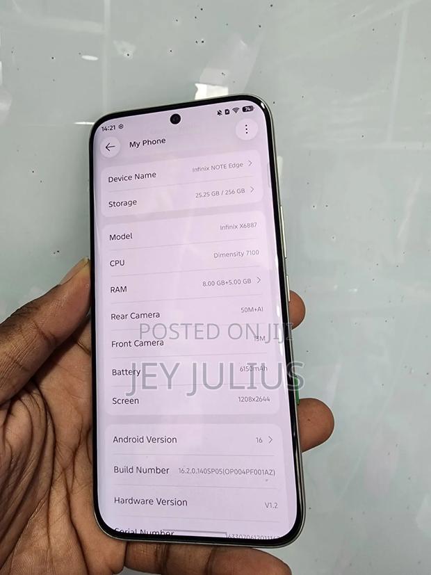 Infinix Note Edge 256 GB Gold - thumbnail 3