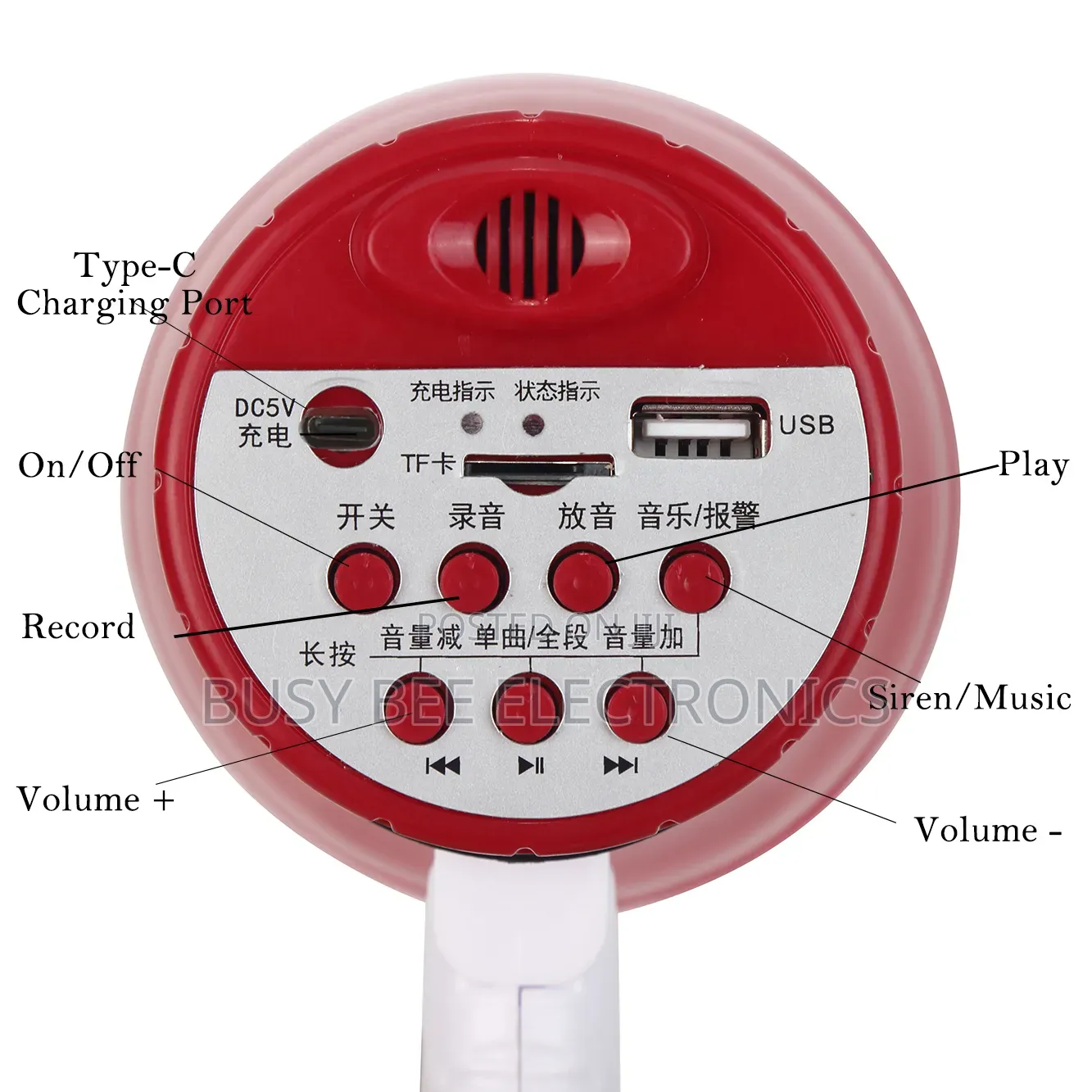 Handheld Megaphone Loudspeaker