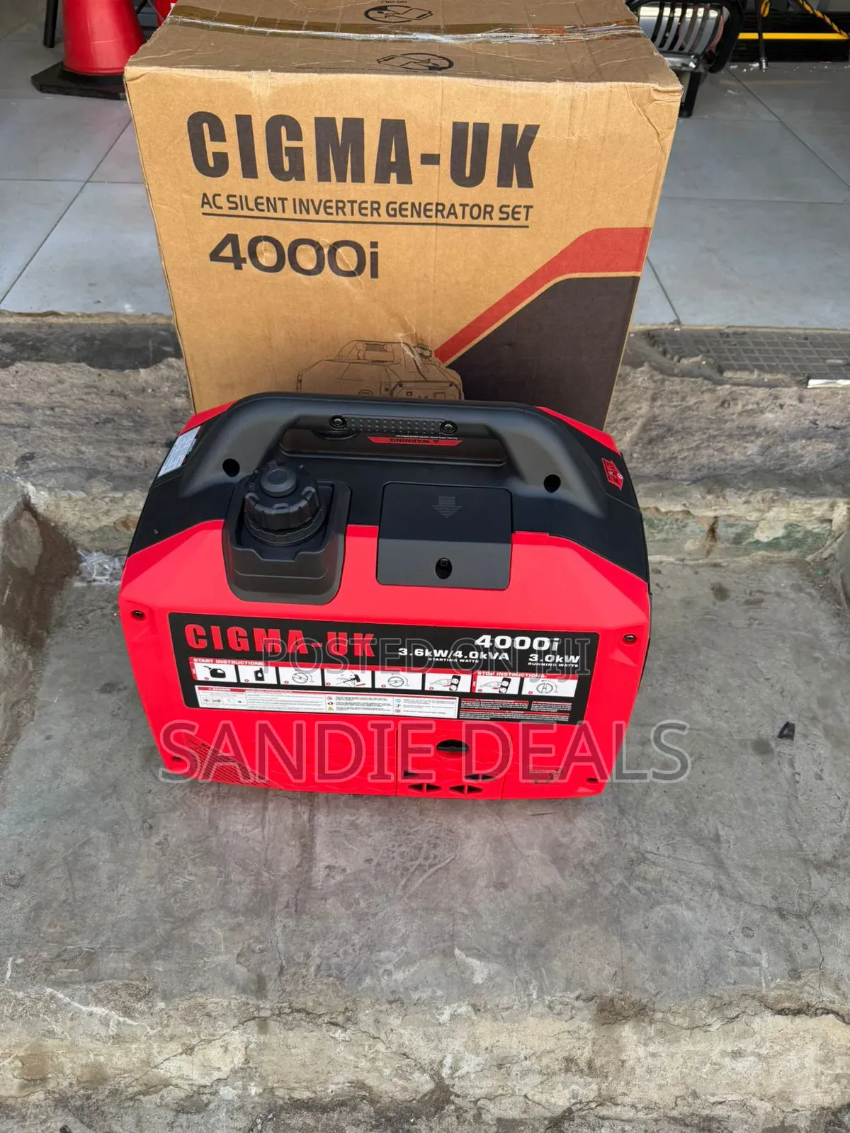 4kva, 3.6kw Cigma Uk Silent Inverter Generator 4000i
