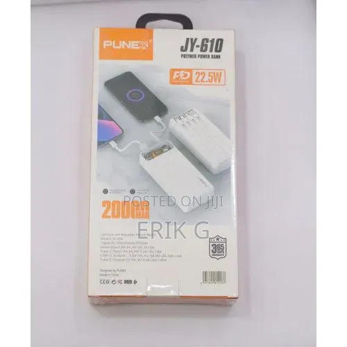Punex 20000mah Fast Charging Power Bank 22.5w Pd - In Sleek White