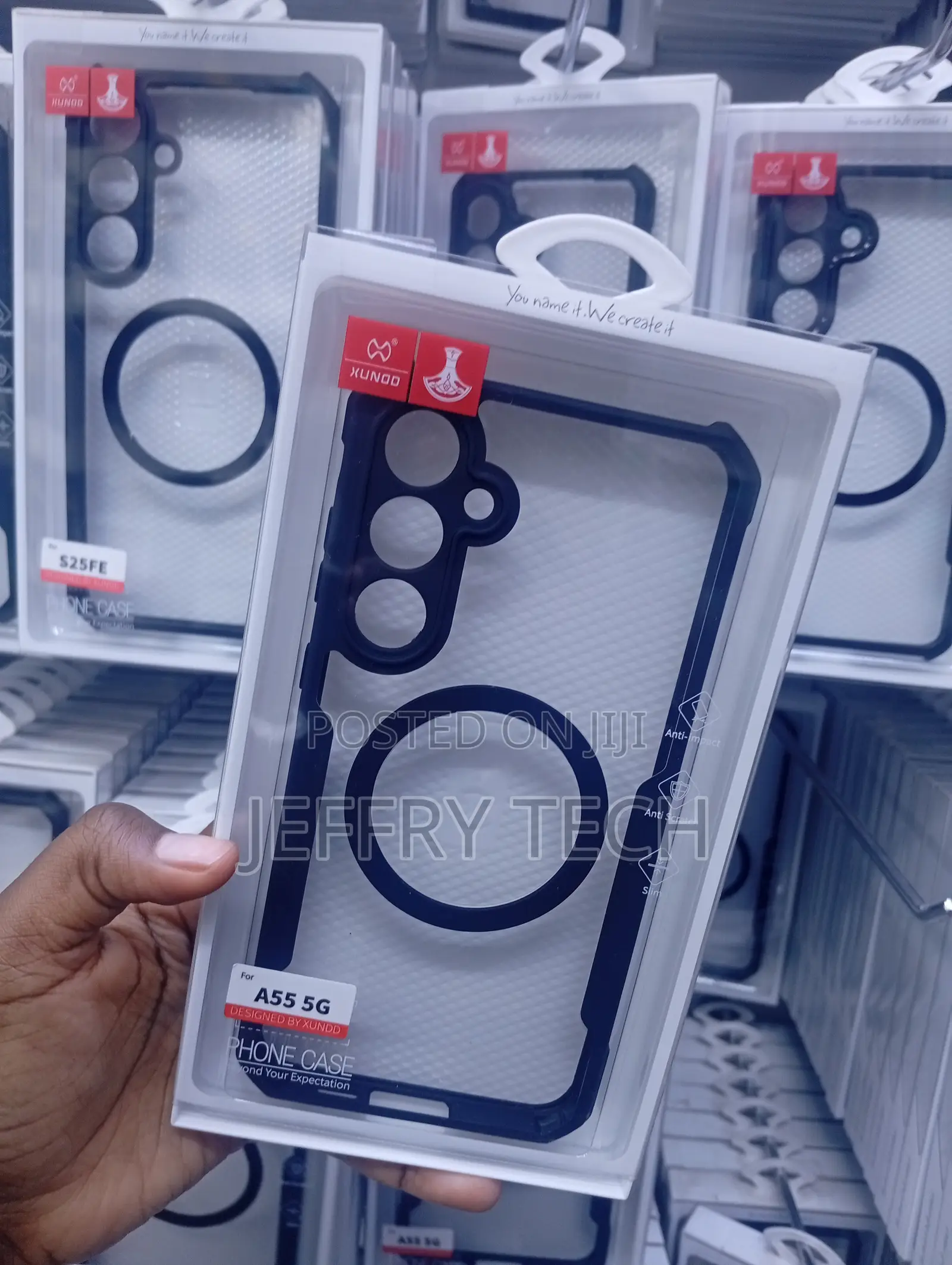 Samsung Galaxy A55 Transparent Polycarbonate Back Case -Clear