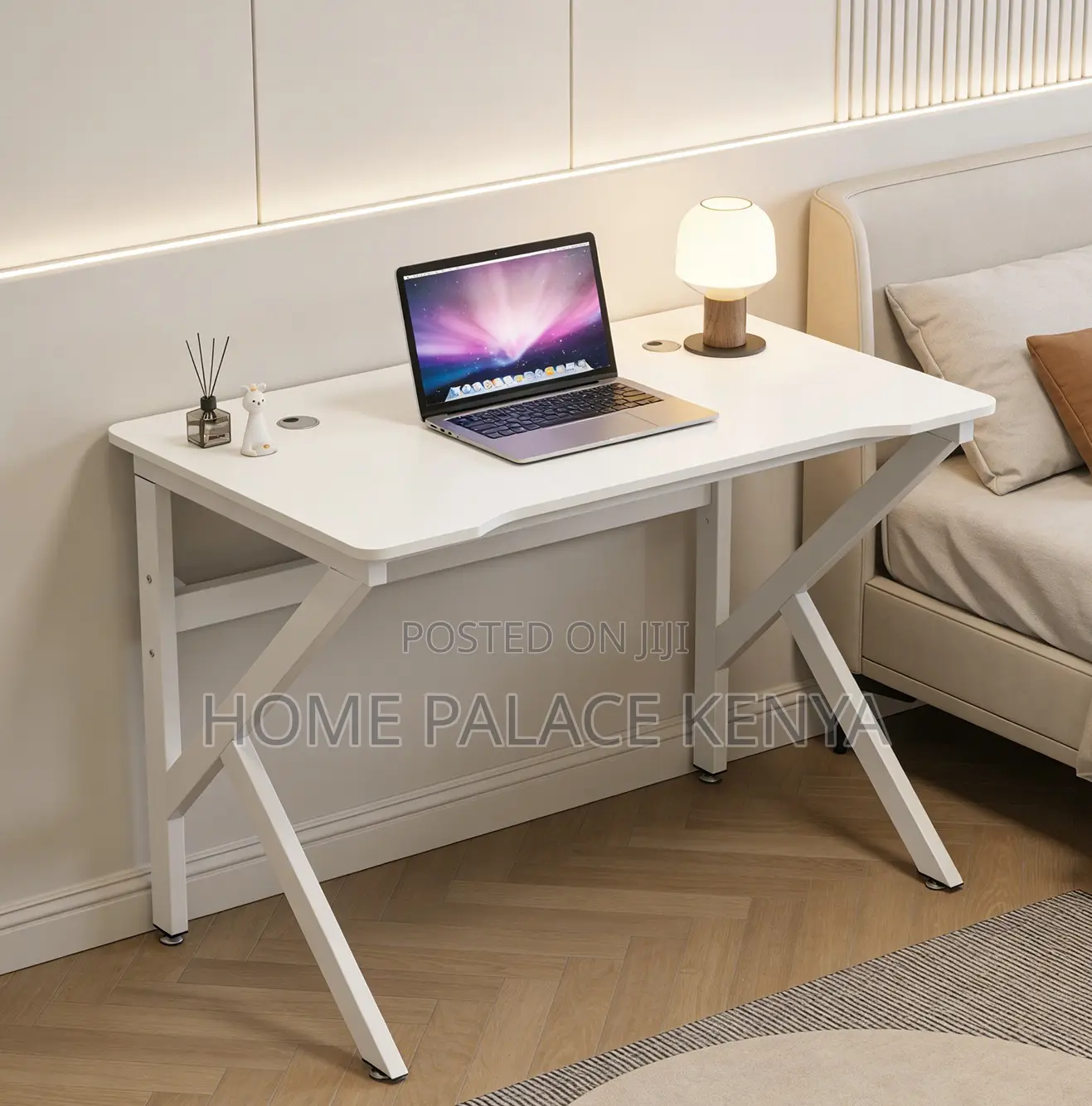 Home Office Table: Study and Office Desk With Spacious Wooden Desktop