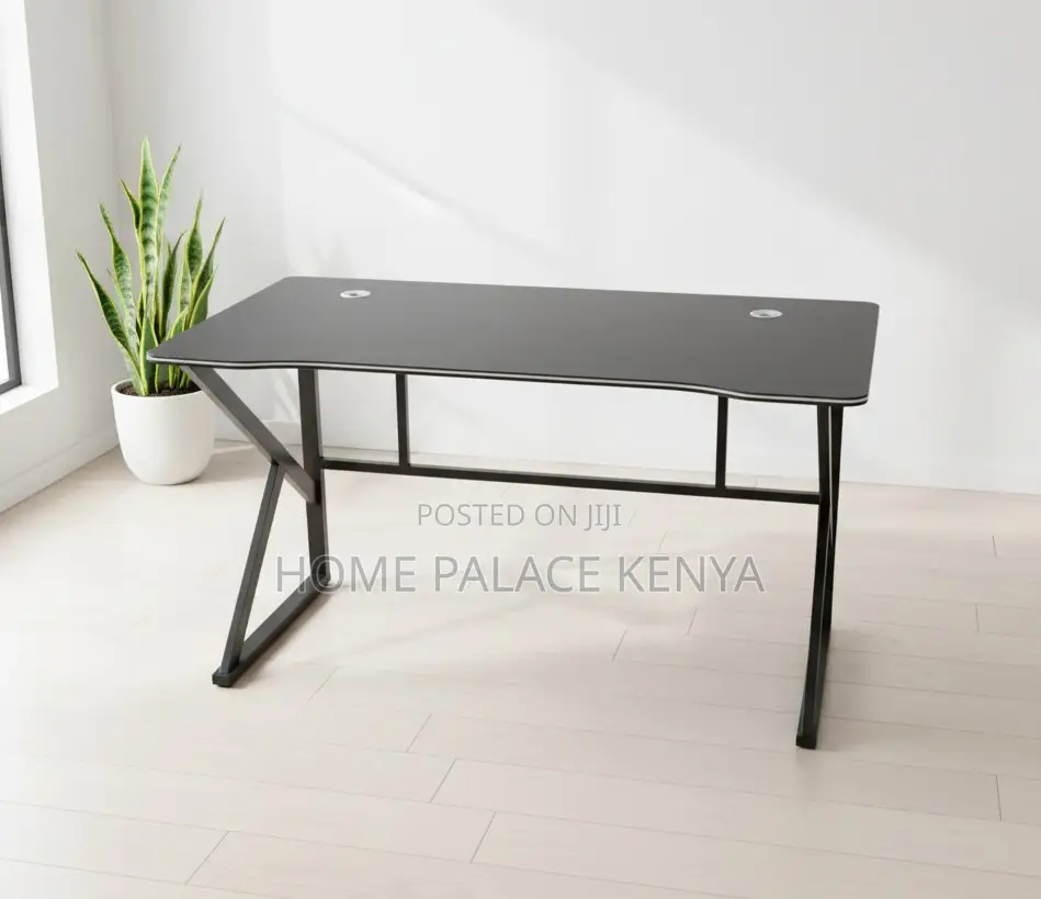 Home Office Table: Study and Office Desk With Spacious Wooden Desktop