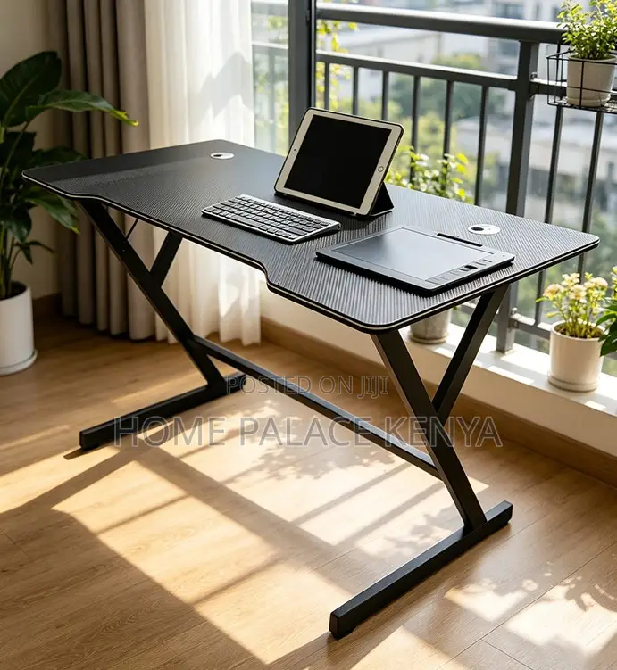 Home Office Table: Study and Office Desk With Spacious Wooden Desktop