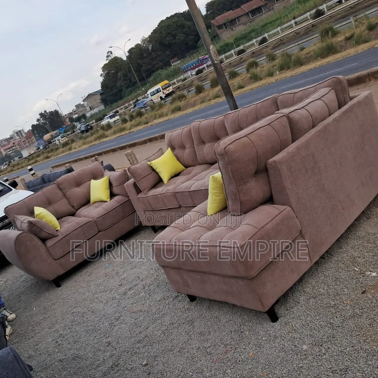Brown Butterfly Sofa Set