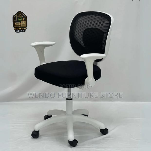 Office Chairs Mesh White Framework School Student Study Chair - main view