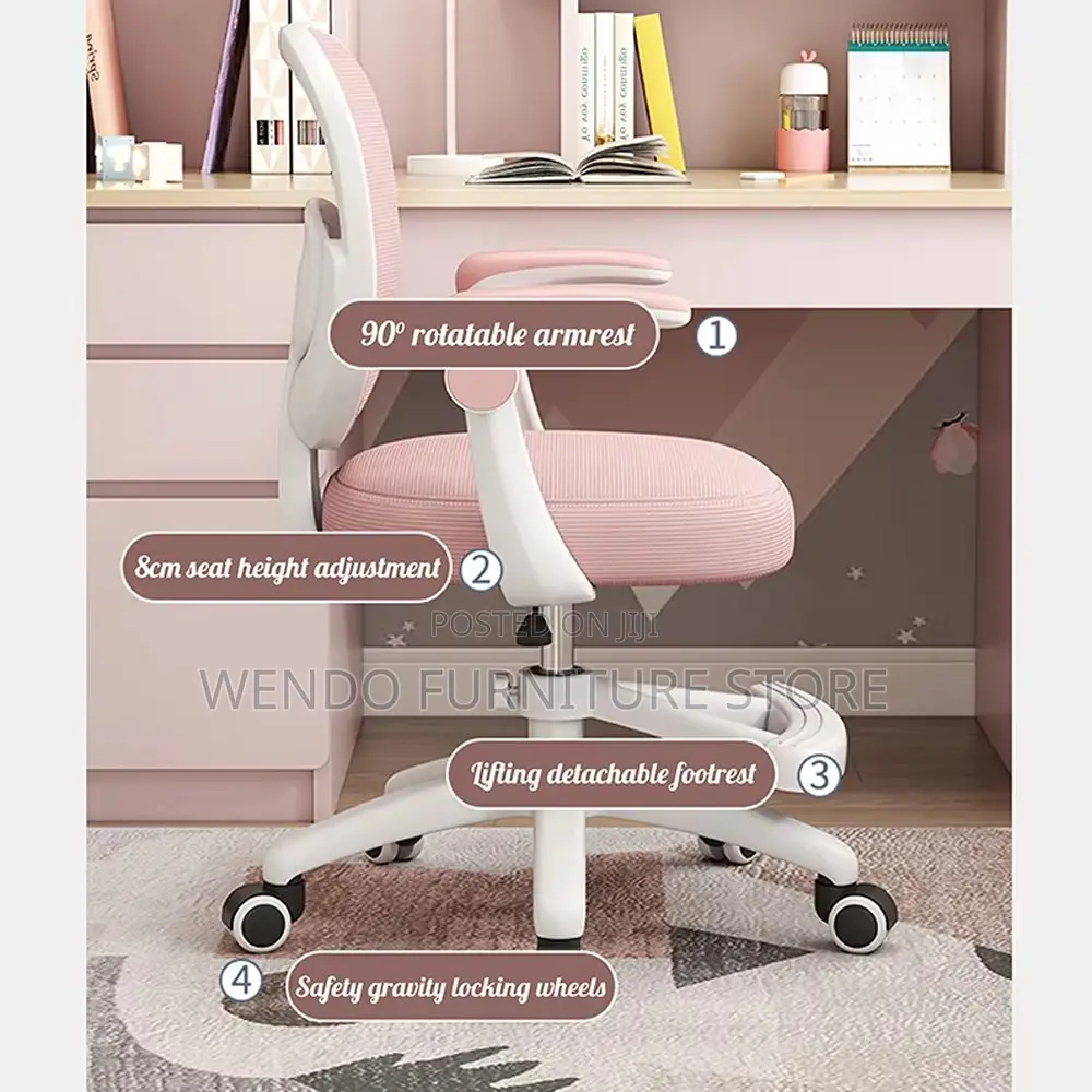 Office Chairs Mesh White Framework School Student Study Chair