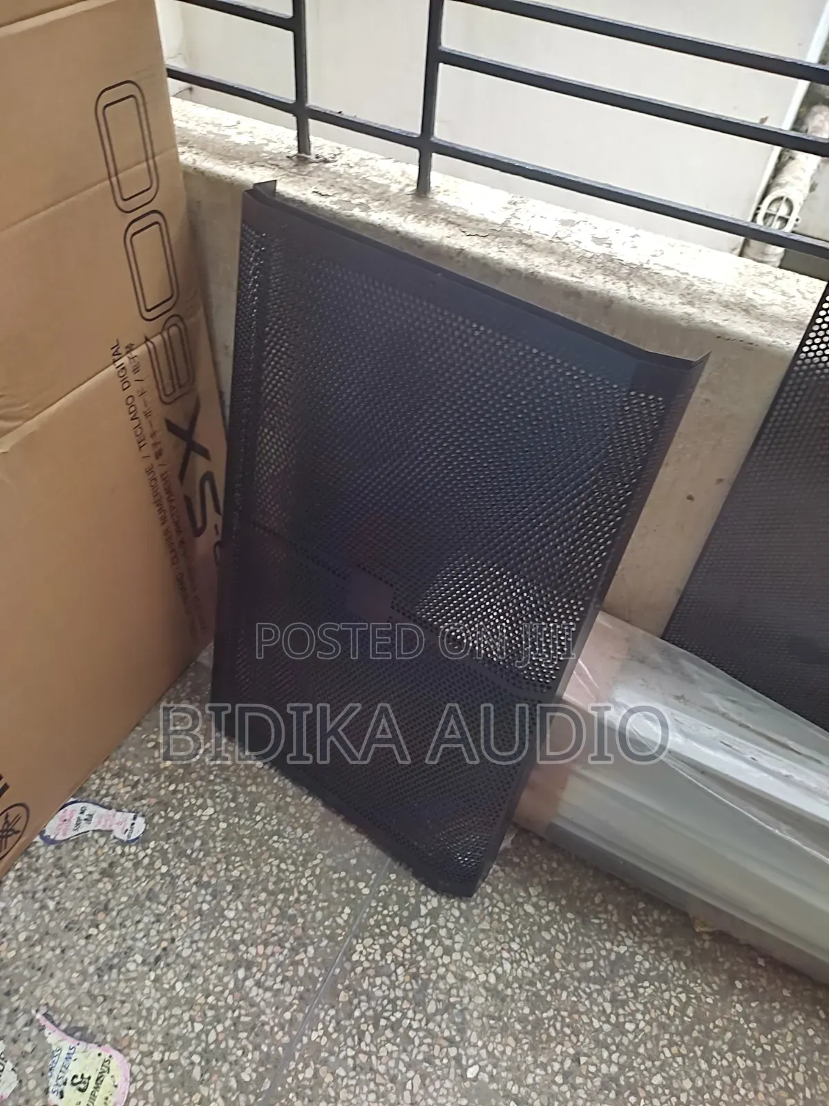 Black Perforated Metal Speaker Grille