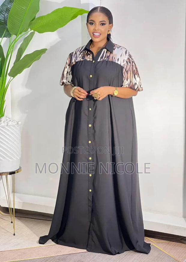 Fashio Plus Size Black Maxi Dress