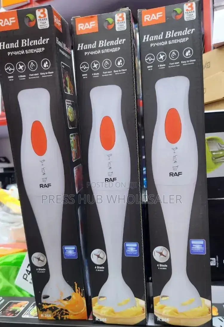 Raf 300w Handheld Electric Stick Blender With Stainless Steel Blades.