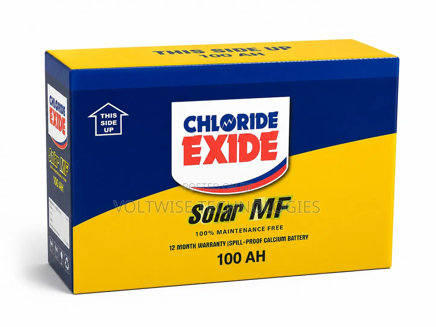 Chloride Exide Solar Mf 100ah Battery – Maintenance Free Solar Battery