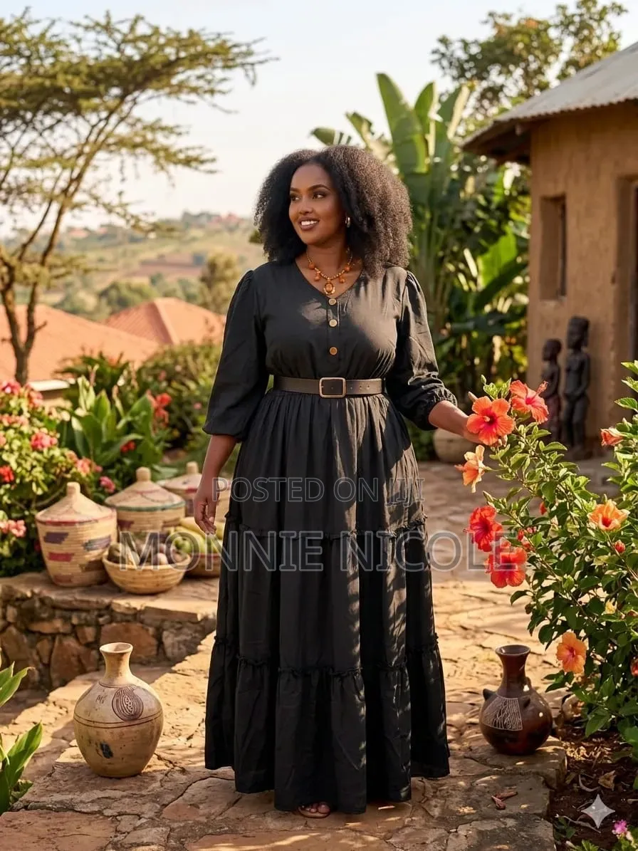 Vantei Beautiful Black Maxi Dress. Funeral Dress