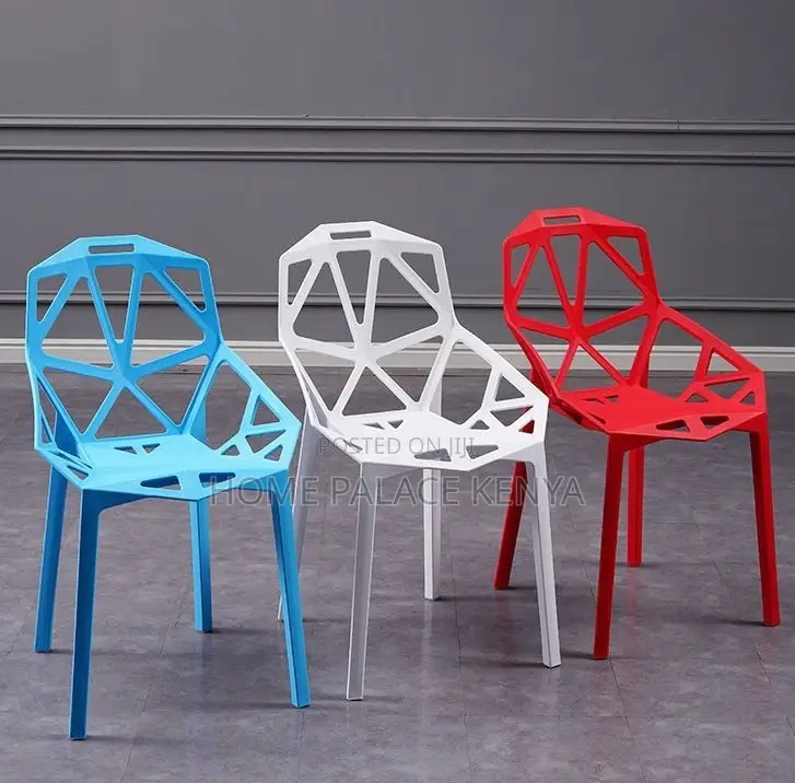 Dining Chair: Multipurpose Nordic Style Stackable Plastic Chair