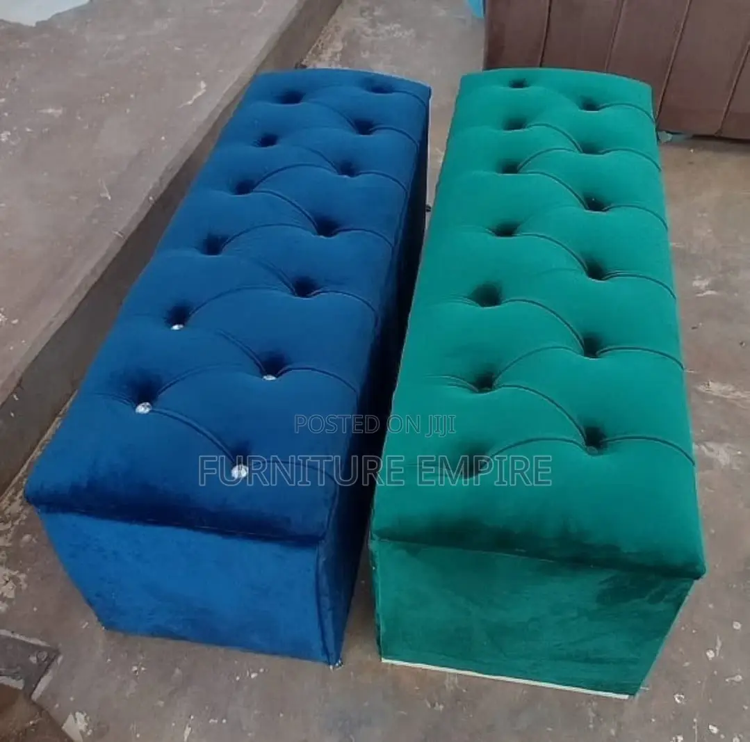 Velvet Tufted Storage Trunks