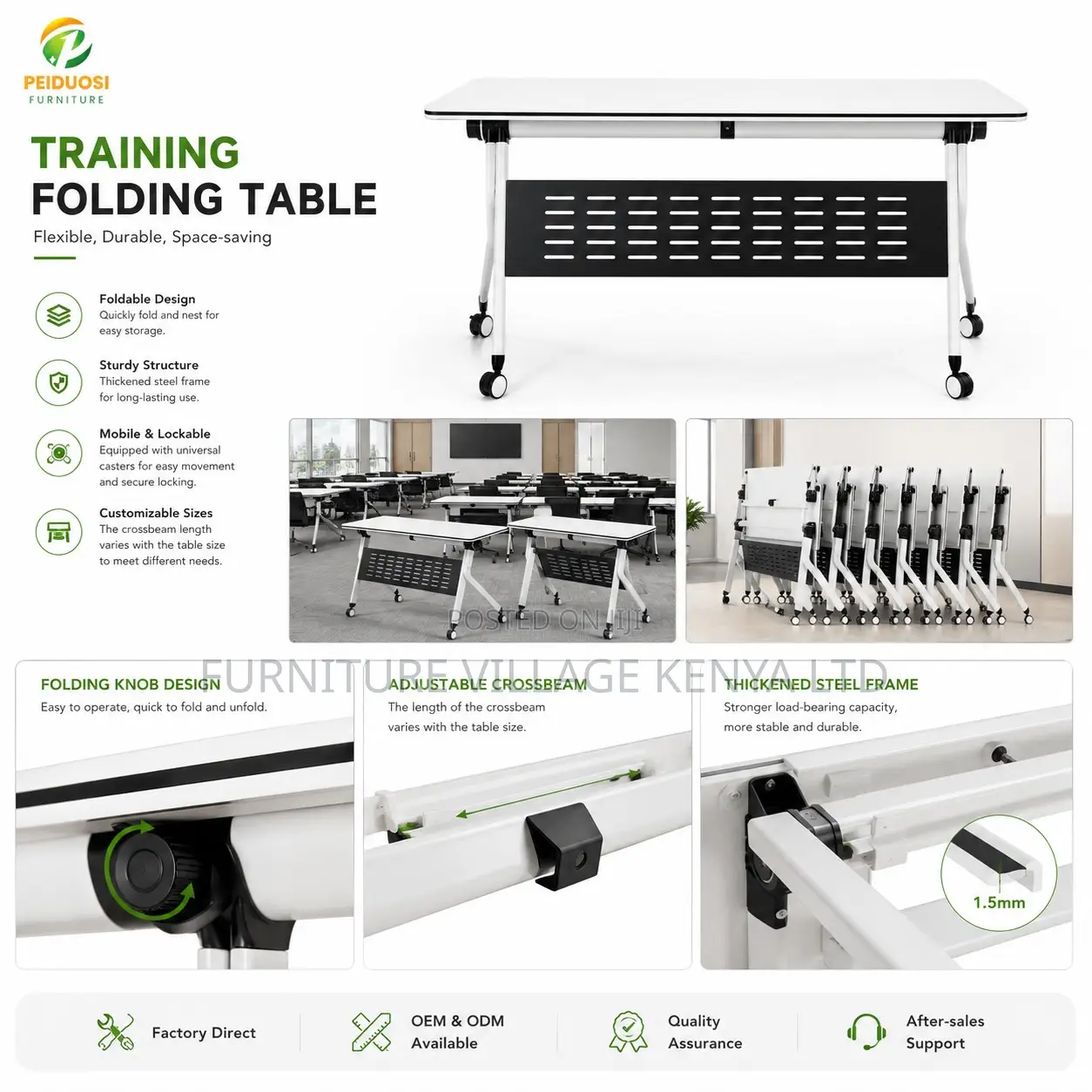 Office Foldable Training Table.